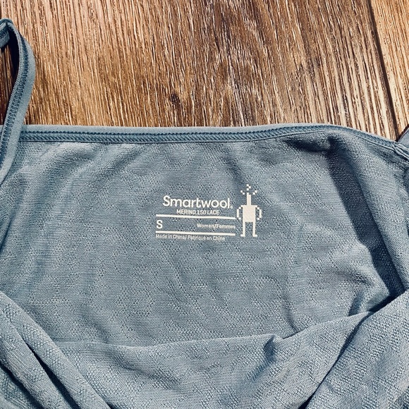 Smartwool Tank Camisole Merino Lace 150 Women’s Top Storm Blue Sz. S Wool Blend - Picture 4 of 9